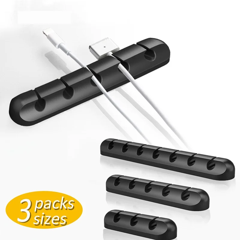 Dropship Silicone USB Cable Headphone Winder Desktop Management Wire Protector Cable Organizer Clips Cable Holder Organizer