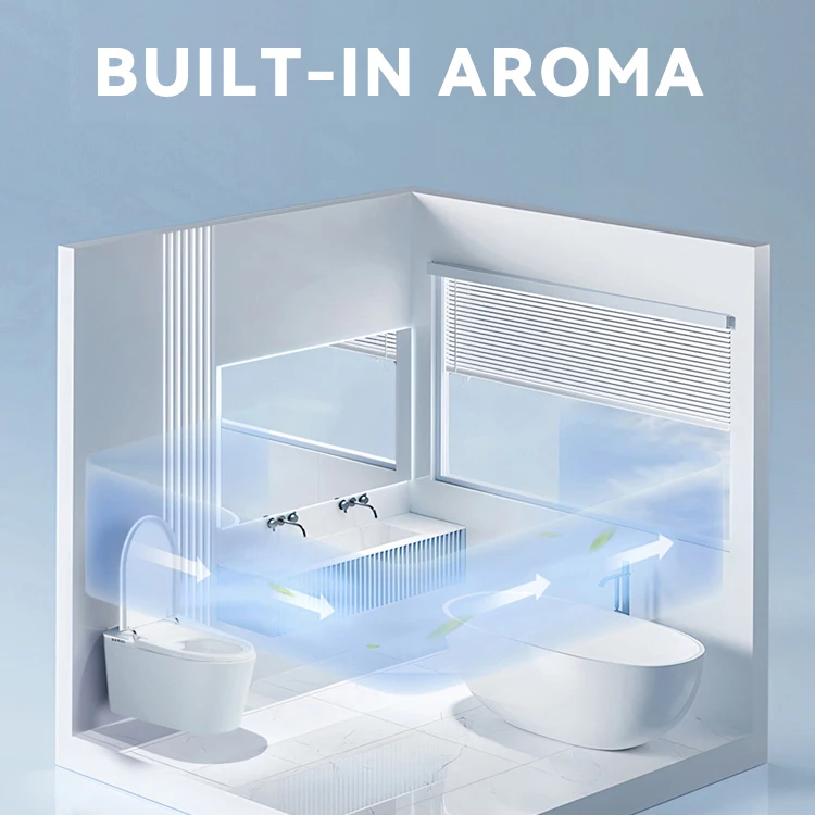 Sanitary Ware Intelligent Toilet Bowl Hanging Wall Mounted Bathroom Water Closet Automatic Flush Wall Hung Smart Toilet