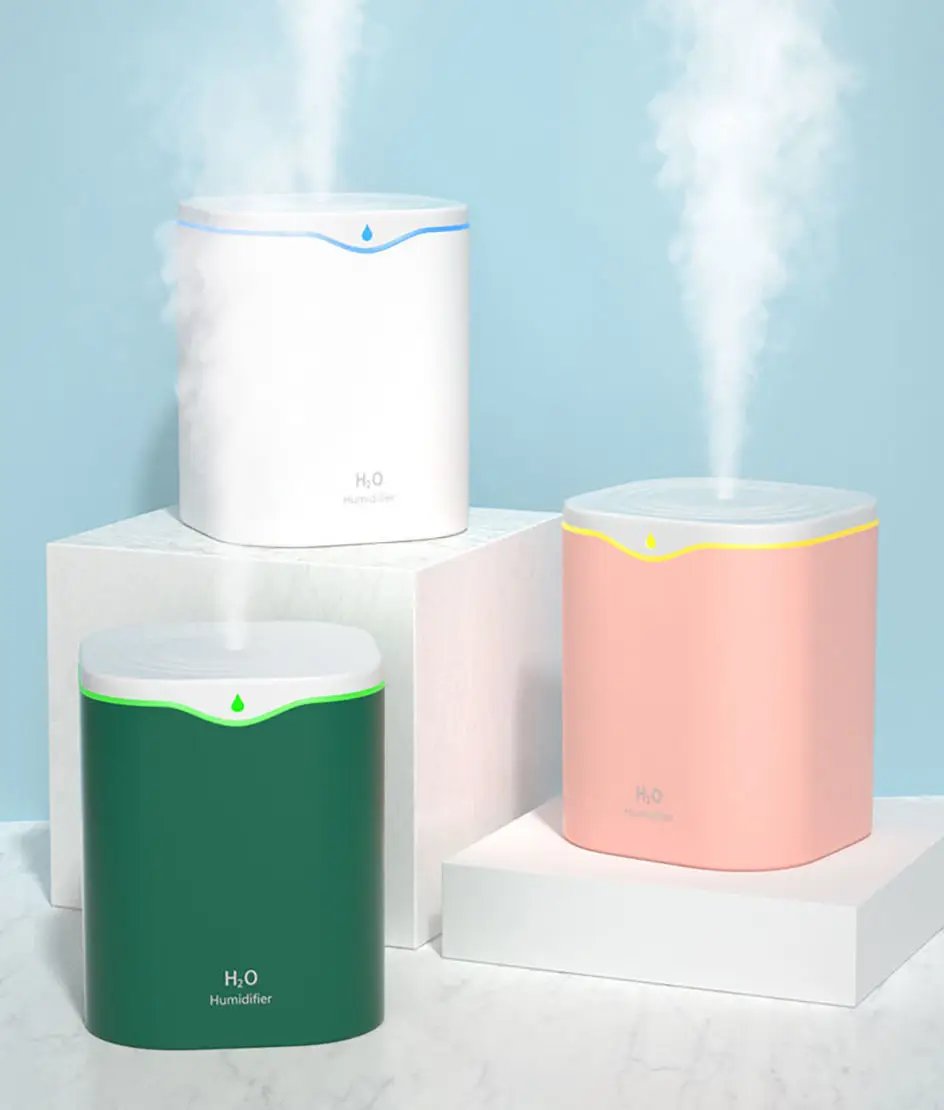 hot selling! 2L Air Humidifier Essential Oil Aroma Diffuser Double Nozzle Coloful LED Light Humidifiers Aromatherapy Diffuser