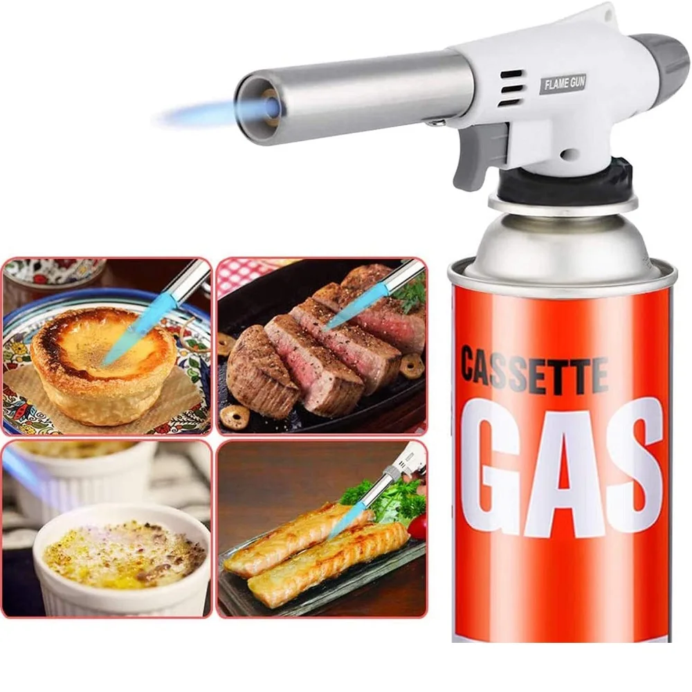 
BBQ camping butane lighter cooking blow torch flame gun 