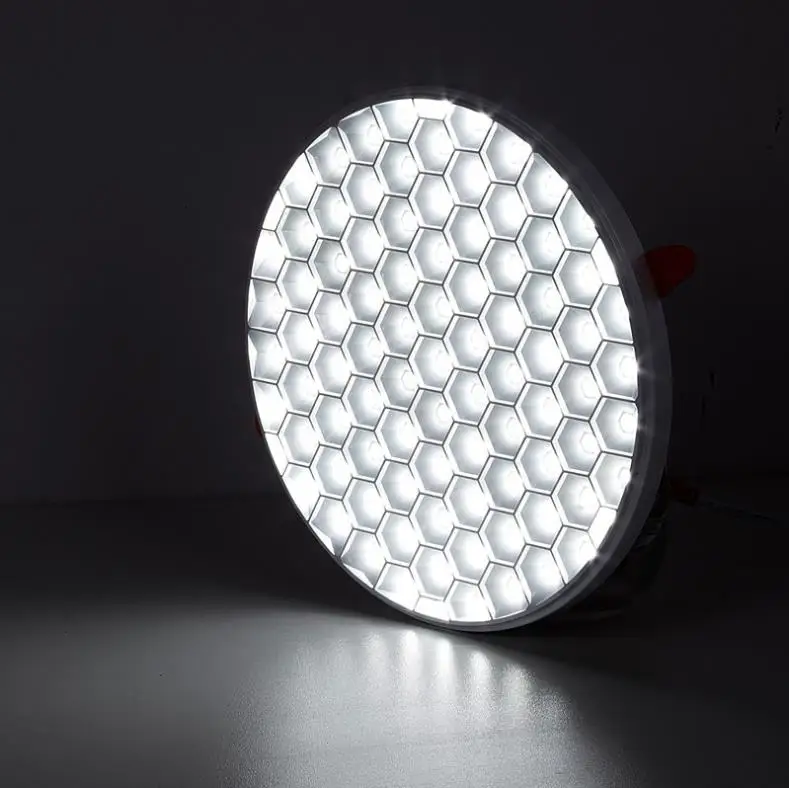 New honeycomb LED panel lamp high-efficiency disc ceiling light concealed free opening indoor light eye protection panel light