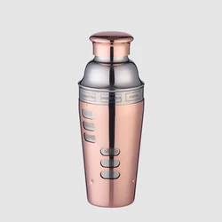 Factory direct 25oz measurement recipe stainless steel gold cocktail shaker