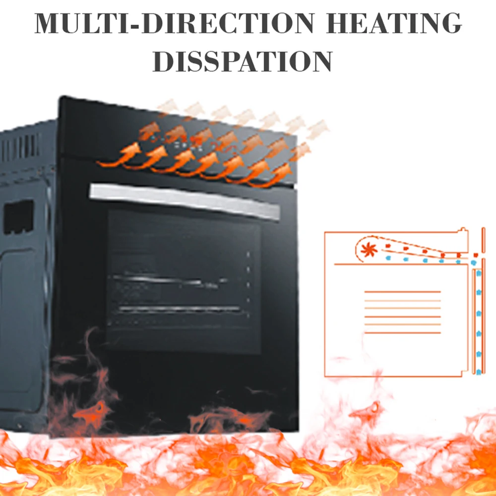 Gexiang Digital Timer Control Electric Food Pizza Bakery Kitchen Home Built-in Ovens