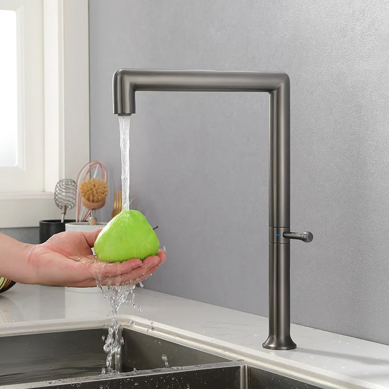 New design square round tube cold and hot water mixing bathroom basin faucet kitchen sink  faucet