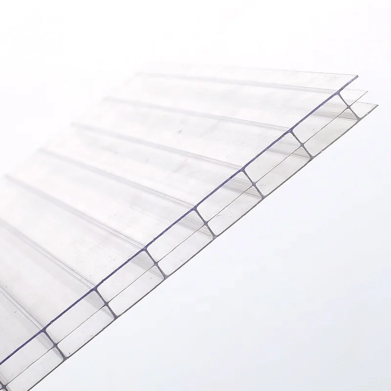 Hot sale UV coat high quality 16mm thick 4 wall polycarbonate sheets