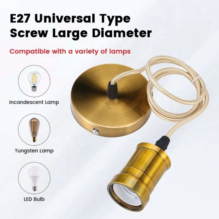 Ceiling Pendant Light Lampholder E27 Suspended Bulb Base E27 Screw Lamp Holder