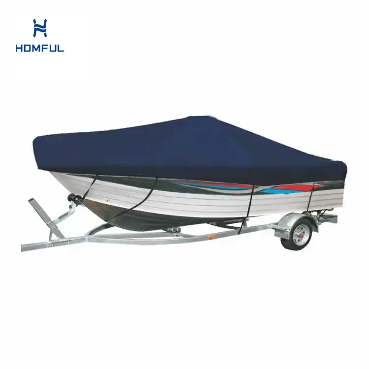 HOMFUL Center Console Boat Cover Fishing Marine Boat Cover Waterproof 600D Pigment Polyester
