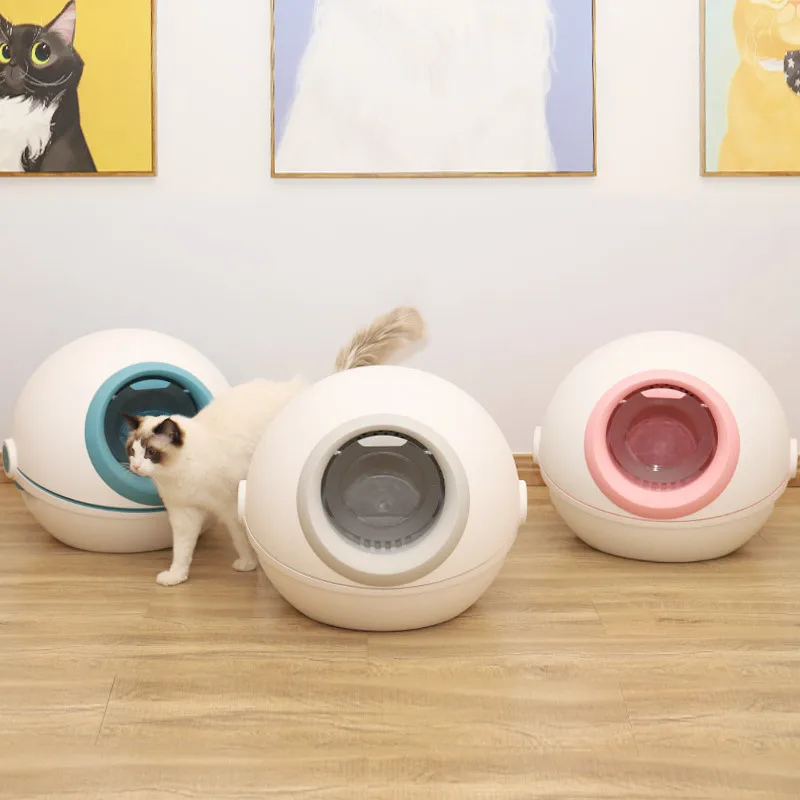 Cat poop storage box clean cat toilet automatic self cleaning cat litter with lid can be opened for easy cleaning