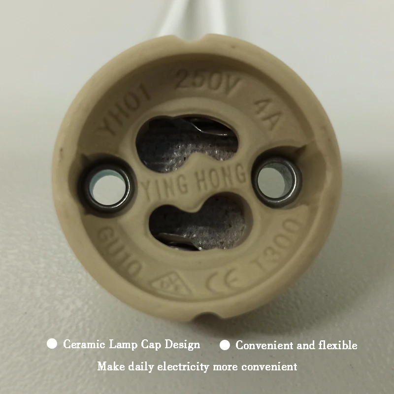 Gu10 Lamp Base Mr16 Wire Connector Adapter Electric Light Ceramic Socket Lampholder