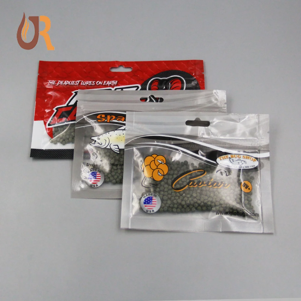 Наживка для рыбалки с пластиковой упаковки 3 боковой шов замка застежка-молнии фольги прозрачным окном мягкая рыболовная приманка