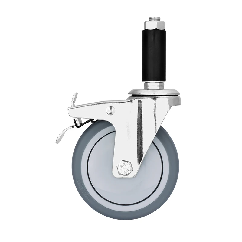 4 Inch Swivel tpr Caster Wheel  Wheel Industrial Caster With Brake Application On The Industrial Machine & Trolley