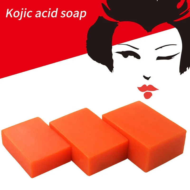 Kojic Acid Soap Dark Black Skin Lightening Hand made Soap Glutathione Whitening Bleaching Soap Brighten Face