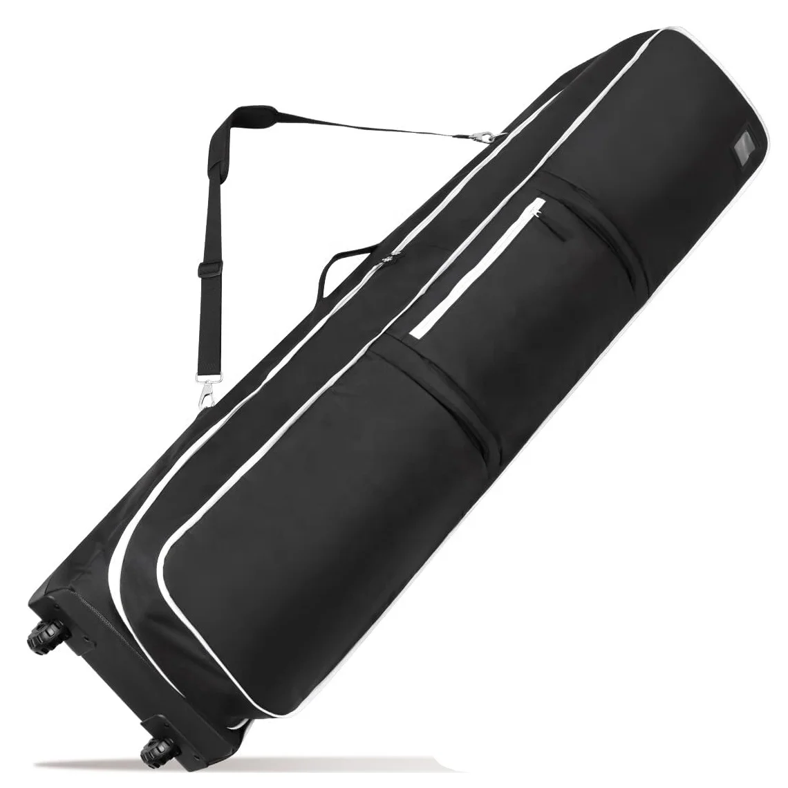 Waterproof Snowboard Bag Fits 2-Piece Ski and Boot Bag Padded Ski Bag with Wheels for Air Travel with Strap