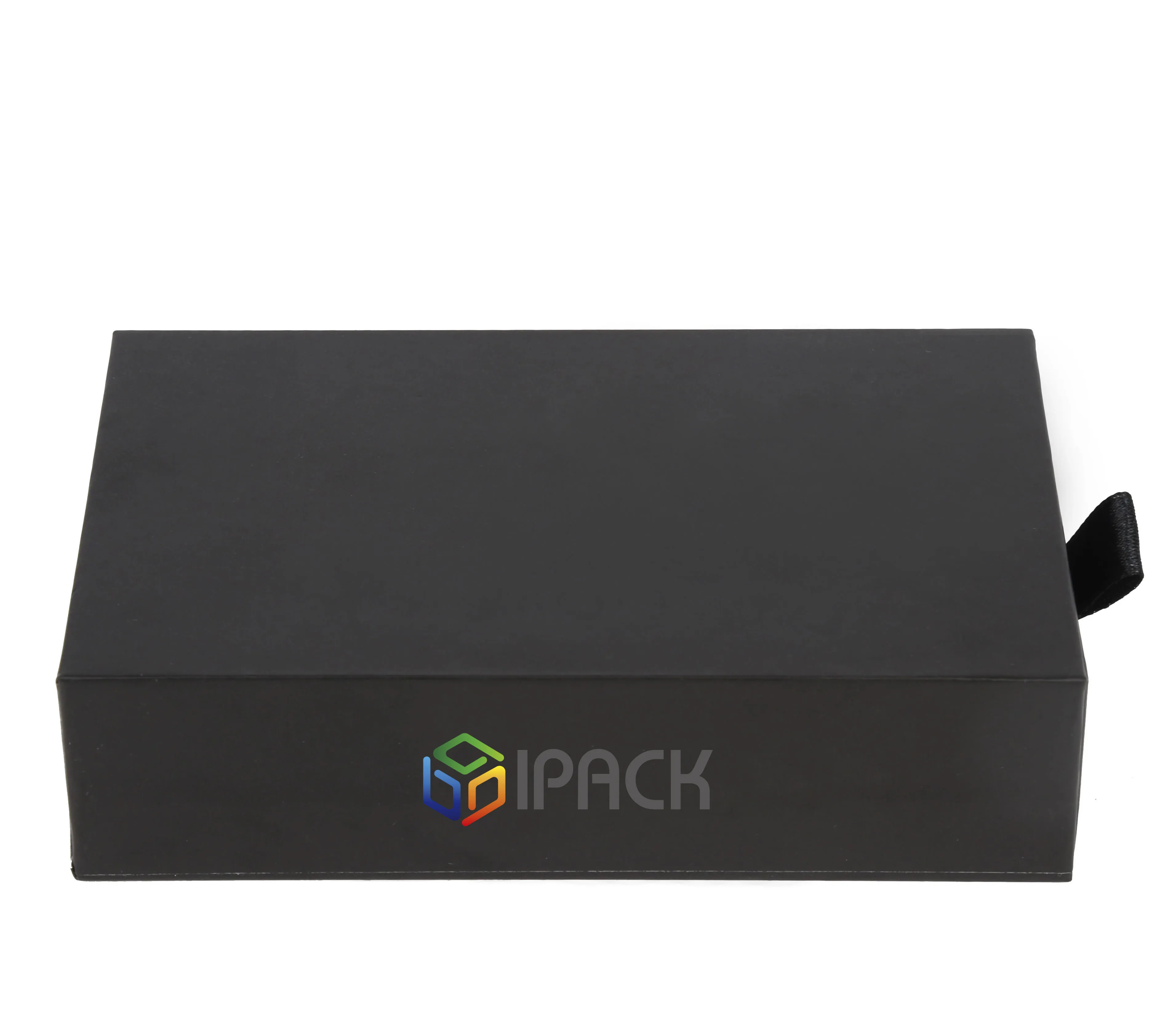 Custom Drawer Black Paper Packaging Box Fashion Earphone Earbuds Headphone Boxes With EVA Foam Insert