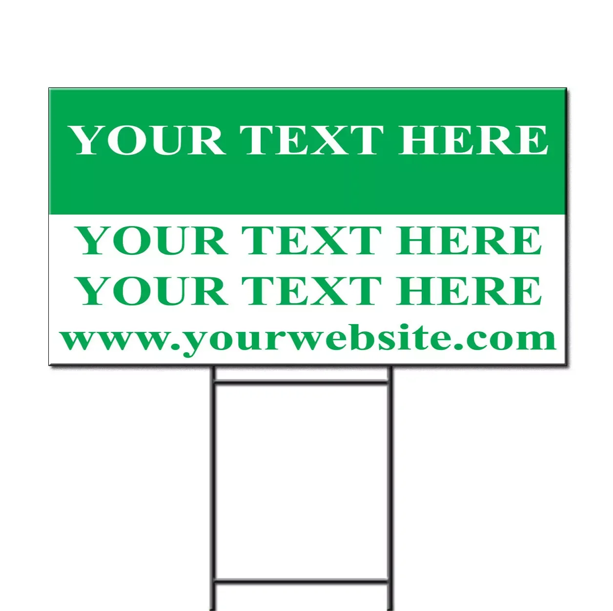 Heavy Duty Outdoor Use Custom Logo Size Double Sided Corrugated Plastic Yard Sign with Stakes