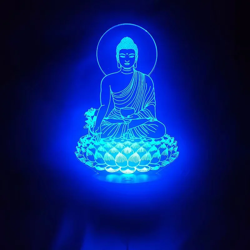 Будда визуальная лампа RGB настольная индийский лорд слон реквизит 3D светодиодный USB ночник