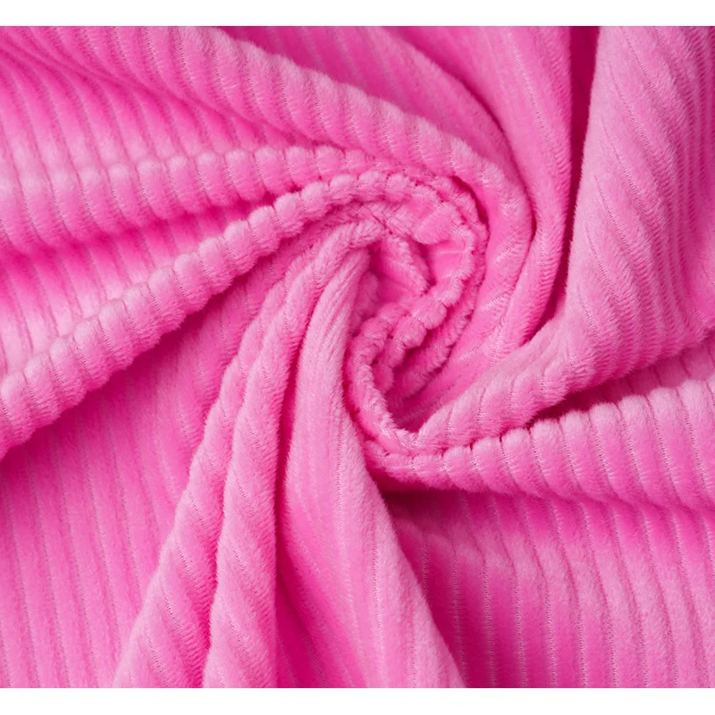 Wholesale Good Quality Polyester Microfiber Stripe Corduroy Upholstery Velvet Fabric
