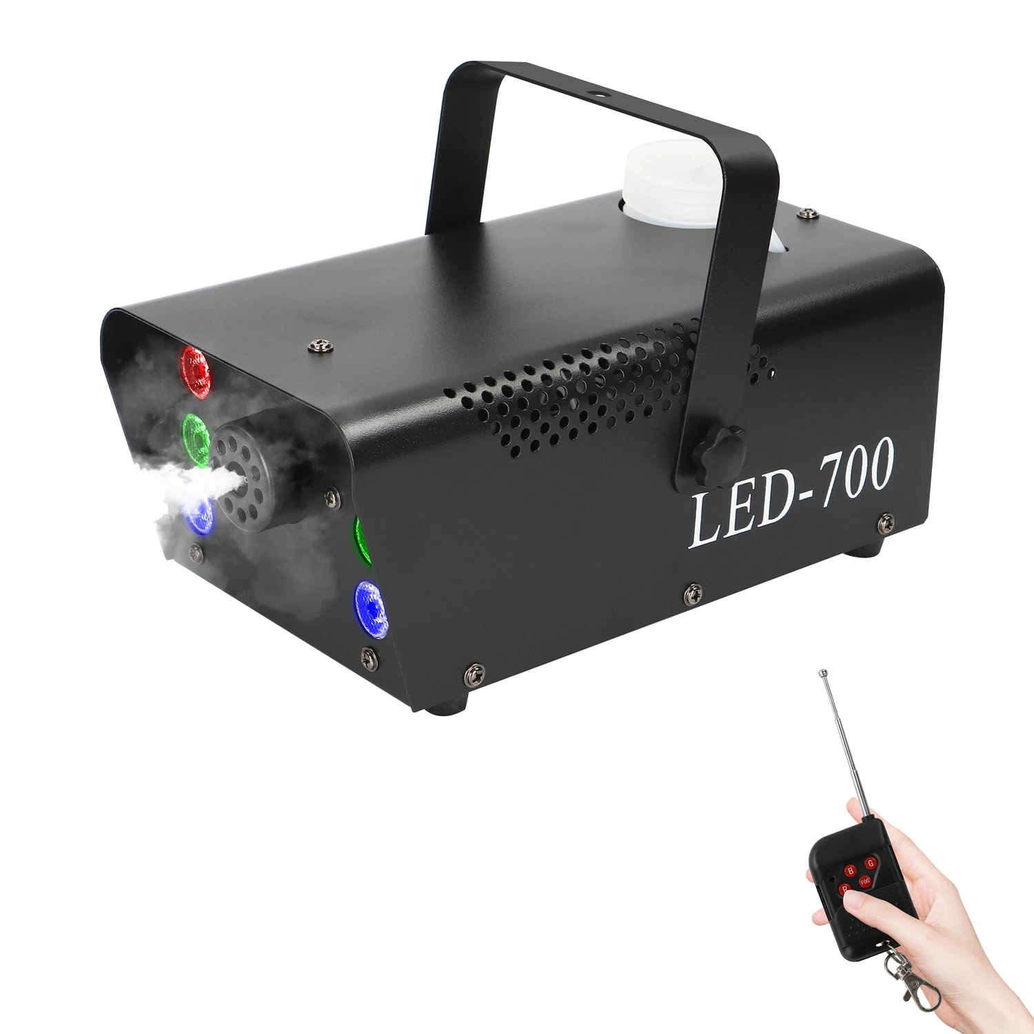 U`King 700W RGB LED Fog Machine for Wedding Stage Light Led Disco Light with Remote Control DJ Smoke Machine