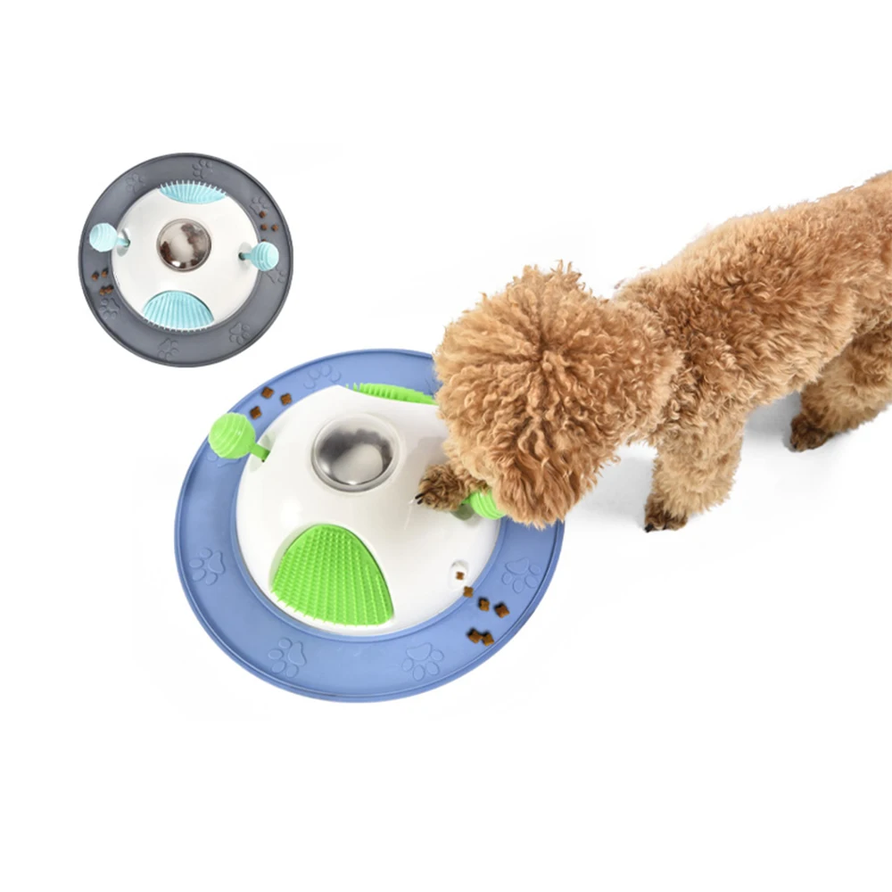 Interactive Pet Puzzle Toys Cat Massage Brush Treat Dispensing Slow feeder Dog Giggle Ball IQ Toys