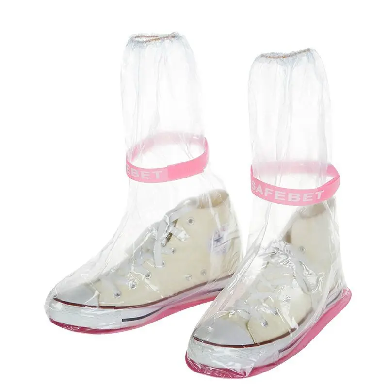 Оптовая продажа многоразовых Противоскользящих непромокаемых сапог для путешествий на открытом воздухе с ремнем для защиты от воды прозрачные сапоги для дождя