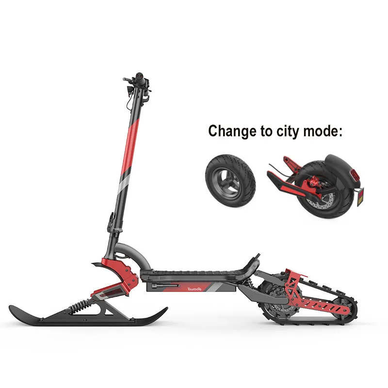 2024 Winter Snow Sport Snow Electric Scooter 2000W Large Motor Support Change 11 Inch Wheels into City Adult Electric Scooter