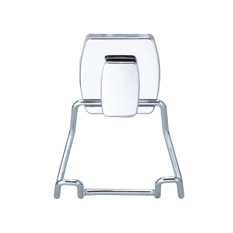 Strong  Vacuum Suction Cup Double Hooks for Towel Robe and Loofah  Chrome Steel Double Hooks Bath Sponge Holder