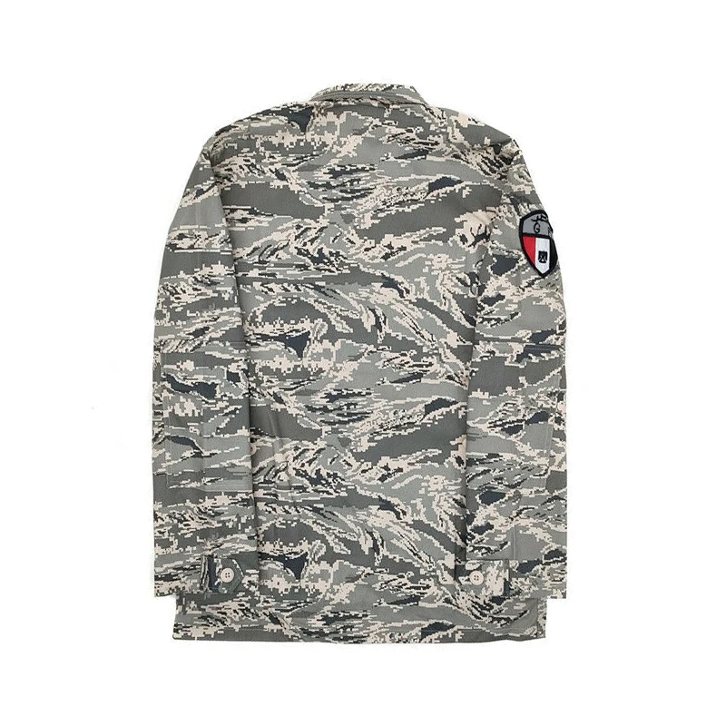 Wholesale custom egyptian air force army grey tiger print camouflage uniform jacket