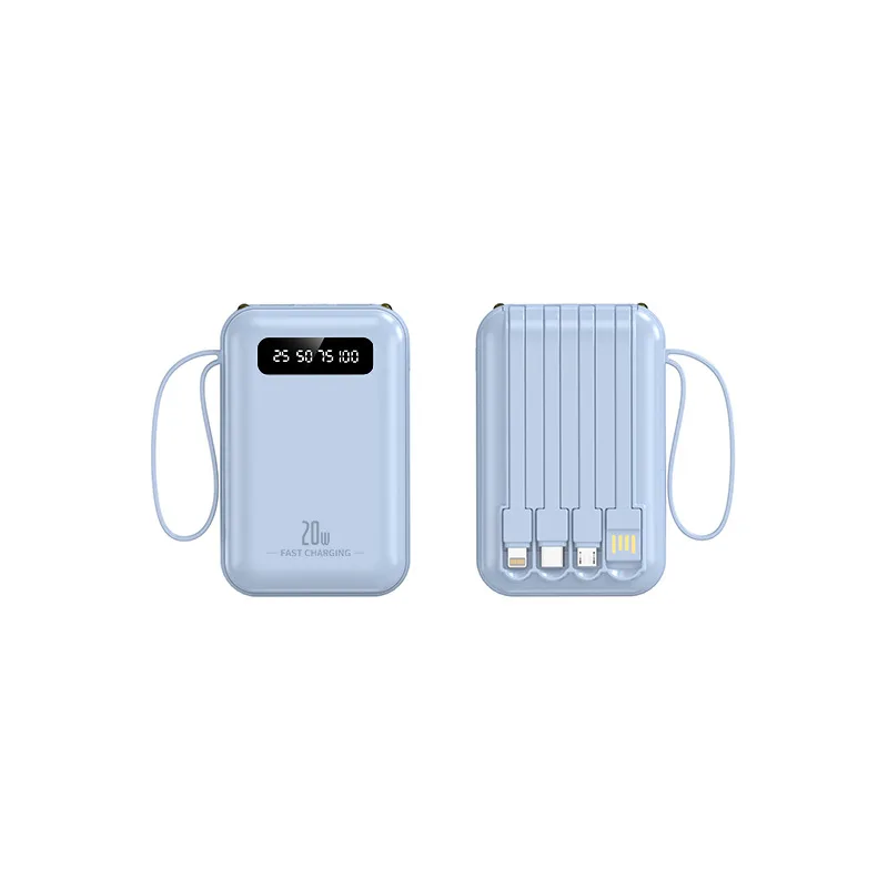 Новый завод 20000 мАч портативный цифровой дисплей Мобильный Power Bank кабель USB зарядный интерфейс светодиодный Пользовательский логотип Аренда