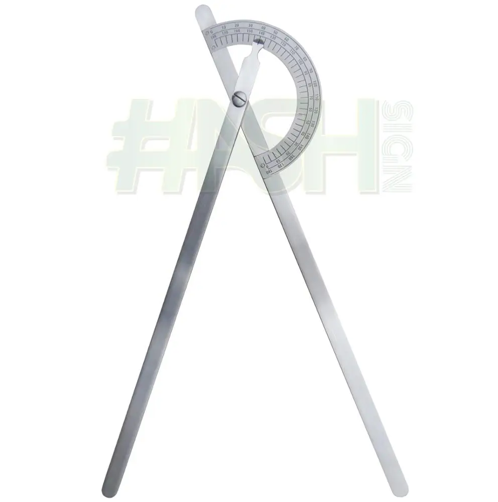 0-180 Degree Stainless Steel Protractor Goniometer Angle Finder Gauge 15cm Ruler / Goniometer 180 Degree Stainless Steel
