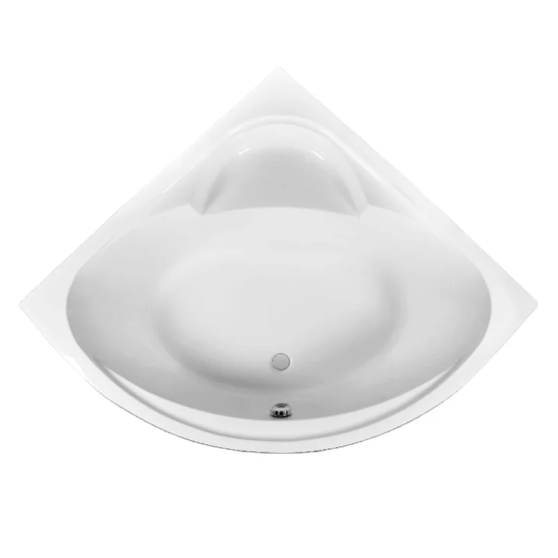 Triangular  fiberglass  bathtubs white glossy drop in type for wholesale
