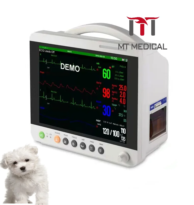 MT MEDICAL  Veterinary Anesthesia Monitoring Vital Signs ECG ETCO2 Monitor Multiparametro Veterinarios Trolley Vet Monitor