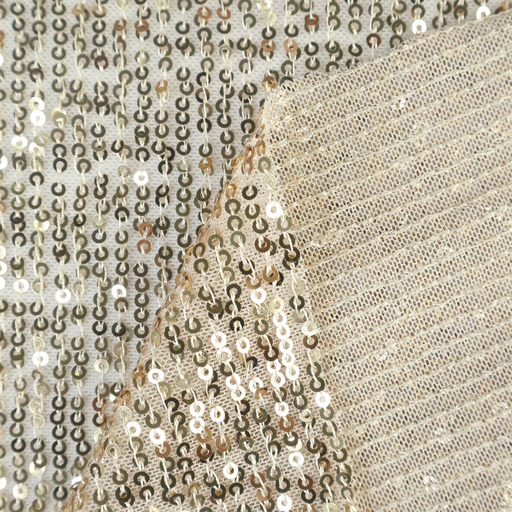 Multi color textiles fabric mesh sequin Clothing fabrics for dress and peaty wear