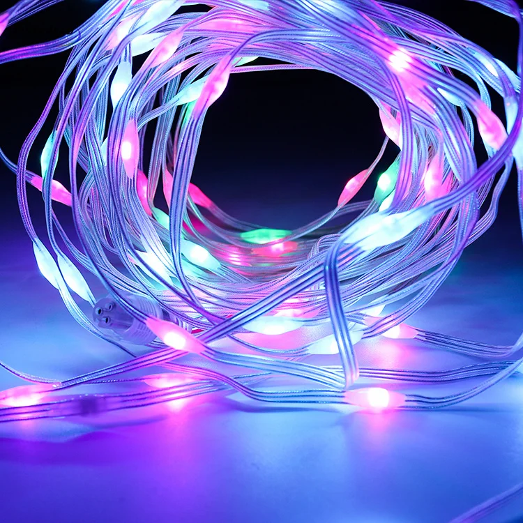 mini 3D soft sk6812 ws2812 tiny Christmas full color programmable rgb led string light