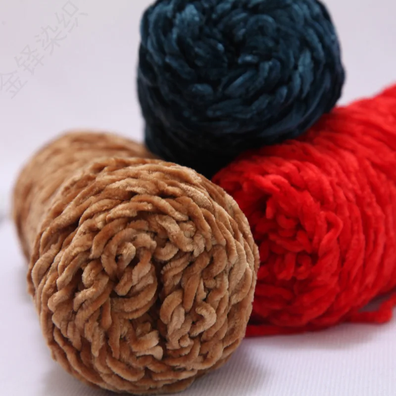 Factory Direct Wholesale Support Thickened Hand-woven Velvet Chenille Yarn Diy Crochet