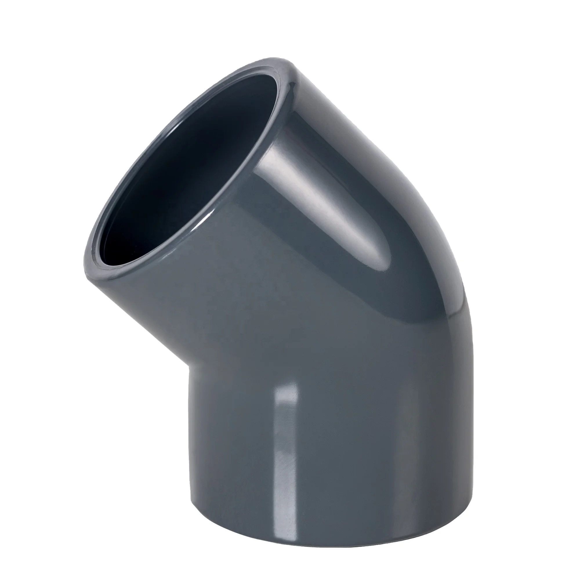 Best Quality Wholesale Product Upvc Elbow 45 Degree SCH80 for pipe lines Pn16 different sizes usage in farm irrigation and pools