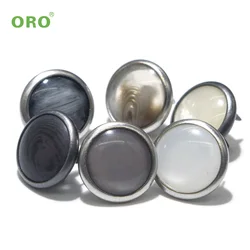 Заказной логотип жемчужная застежка жемчужные пятикрапажные медные застежки перламутровая застежка