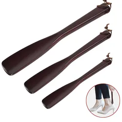 3 Size Wooden Shoe Horn for Kids Men Women Shoe Helper with Hanging Rope Durable Long Handle Shoehorn