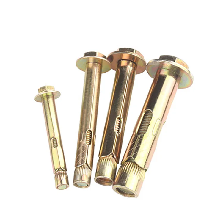 Color zinc internal expansion bolt sleeve anchor with hex flange nut expansion anchor bolts