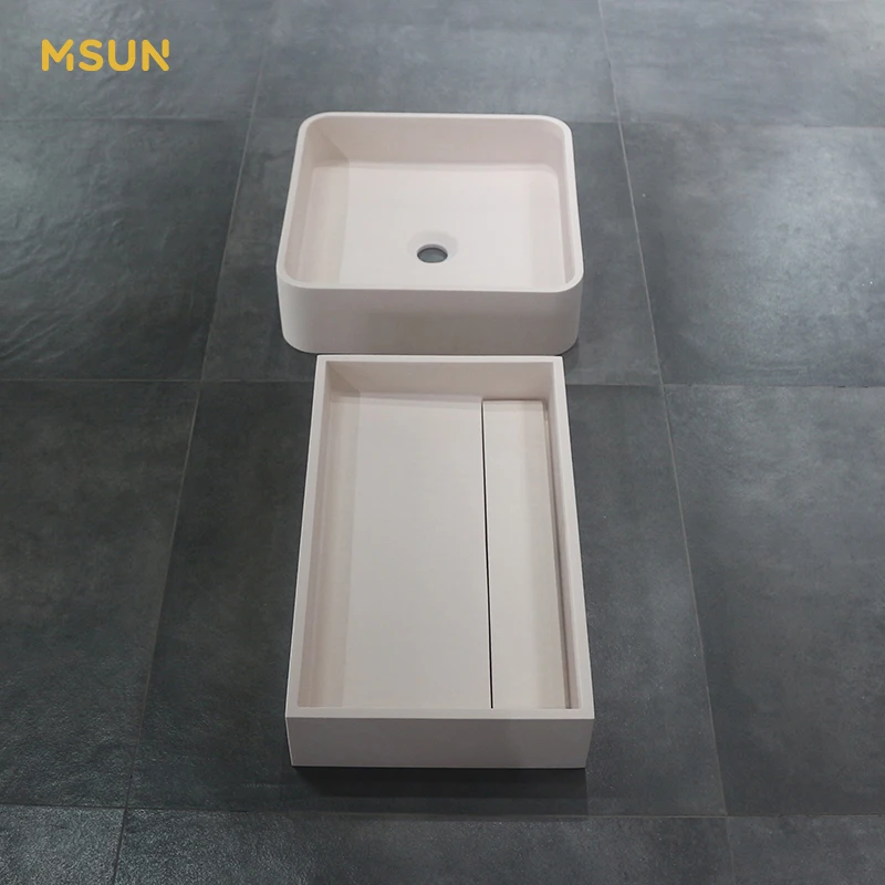 Hot selling acrylic solid surface foot washer new design bathroom washing basin