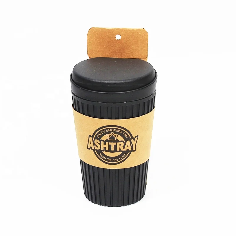 UKETA patented waste bin design customized logo creative shape plastic windproof car ashtray
