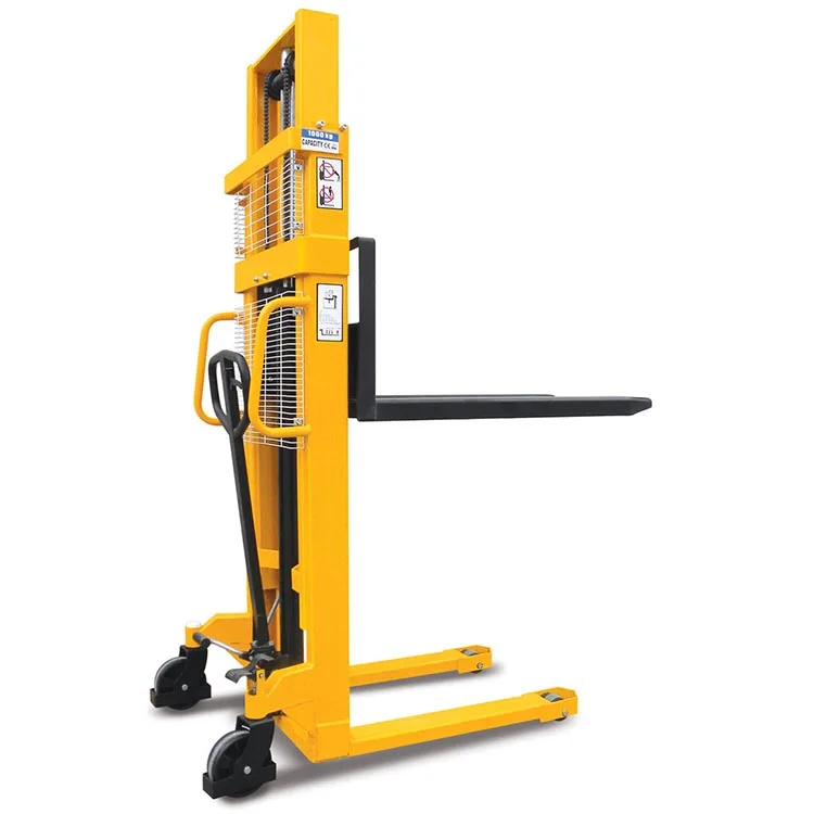 Easy Operation Hydraulic Manual Lifter Hand Pallet Stacker With 1.5 Ton Capacity Hydraulic Manual Stacker