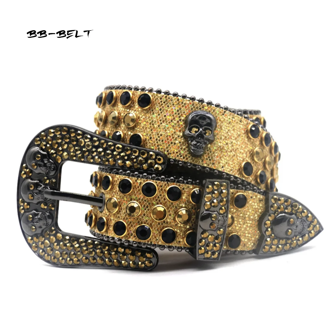 [Buyer service link] Manufacture Luxury Crystal Rhinestone Belts Men Women Unisex Studded Western Sparkle Designer Leather Belt