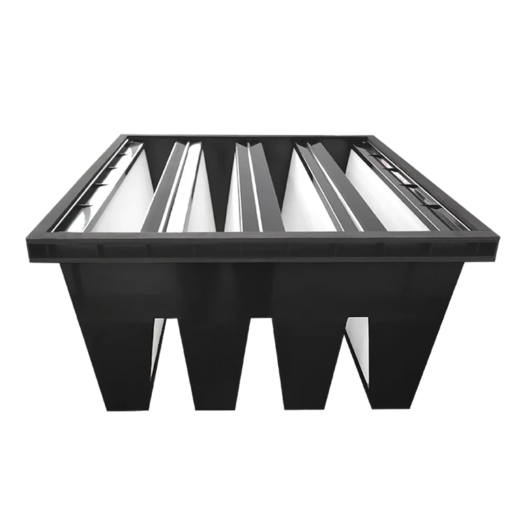 Factory Price V Bank Air Filter Compact Filter for HVAC System Air Fiter System V-Type HEPA Filter