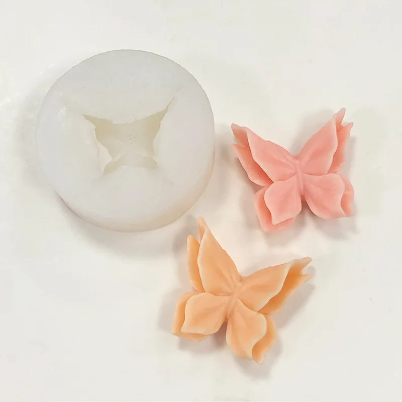 DM968 Double Winged Butterfly Epoxy Resin Molds 3D Butterfly Aromatherapy Candle Plaster Silicone Mold For Home Decoration
