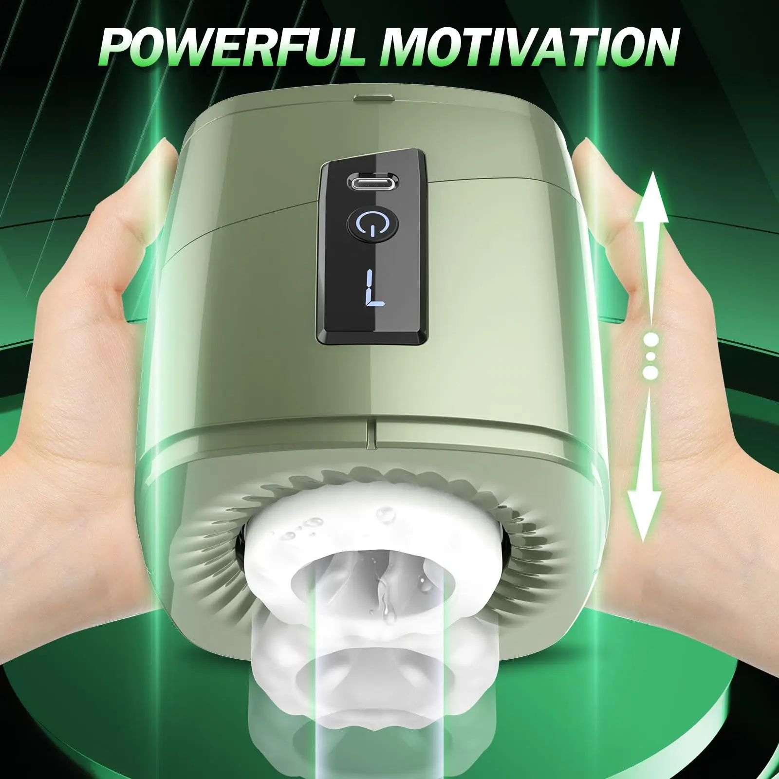 7 Thrusting Rotating Automatic Male Masturbator Men Sex Toys Pocket Pussy LCD Display Dual Open Ended Masturbation Cup Stroker