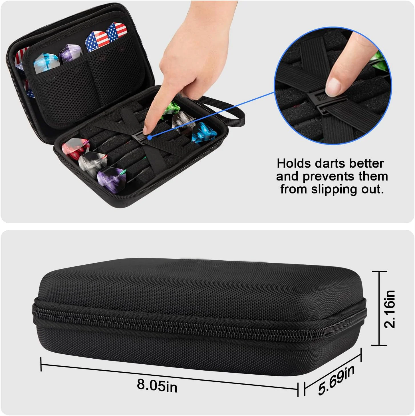 Dart Case for 12 Darts, Dart Carrying Storage Holder case for Dart Tips/Shafts/Flight