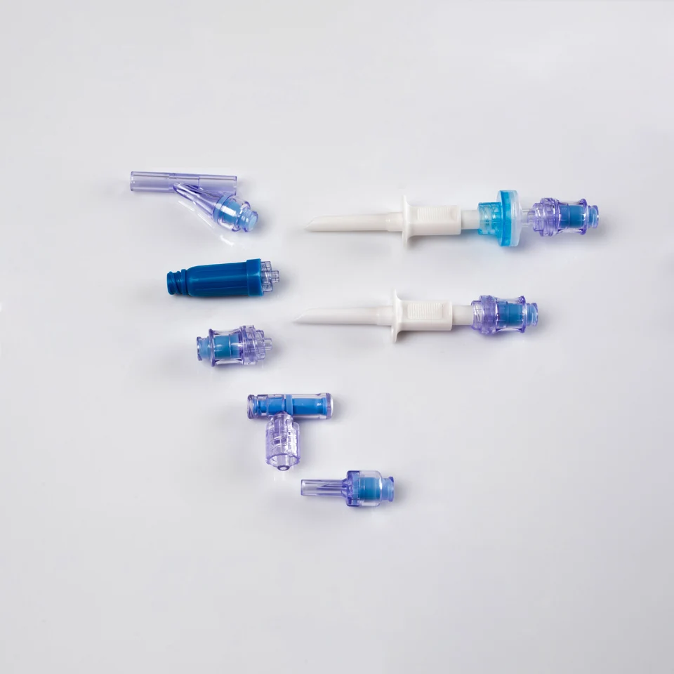 Disposable Needle Free Injection System Needleless T-type Connector Needle Free Connector