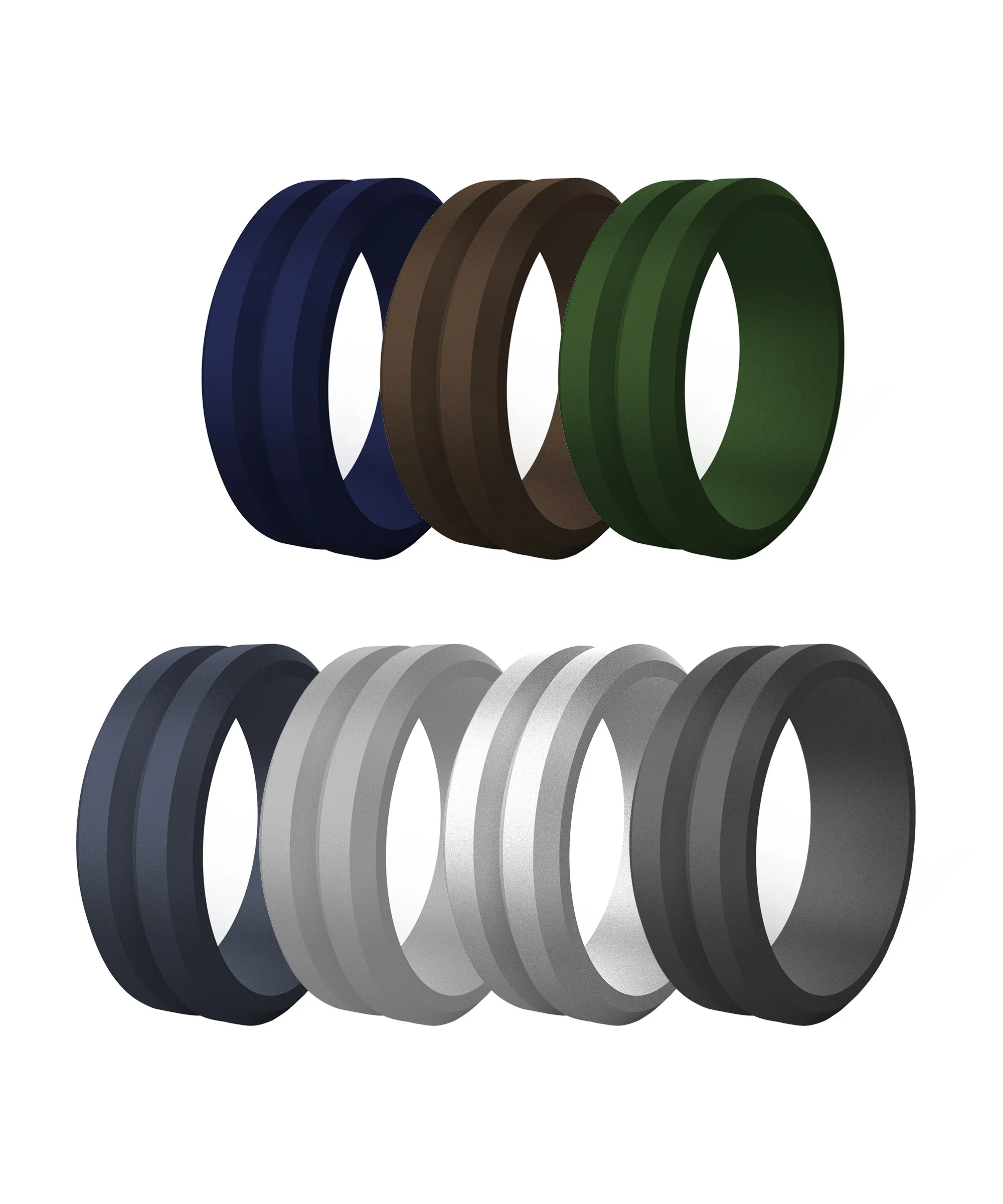 Trendy Beveled Edges Silicone Gift Party Festival Silicone Ring Wedding Ring