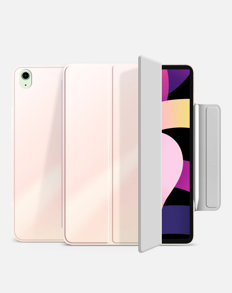 For iPad Air 4 10.9 Inch Gradient Color Design Case Strong Magnetic With Buckle Frameless iPad Original Folio Case