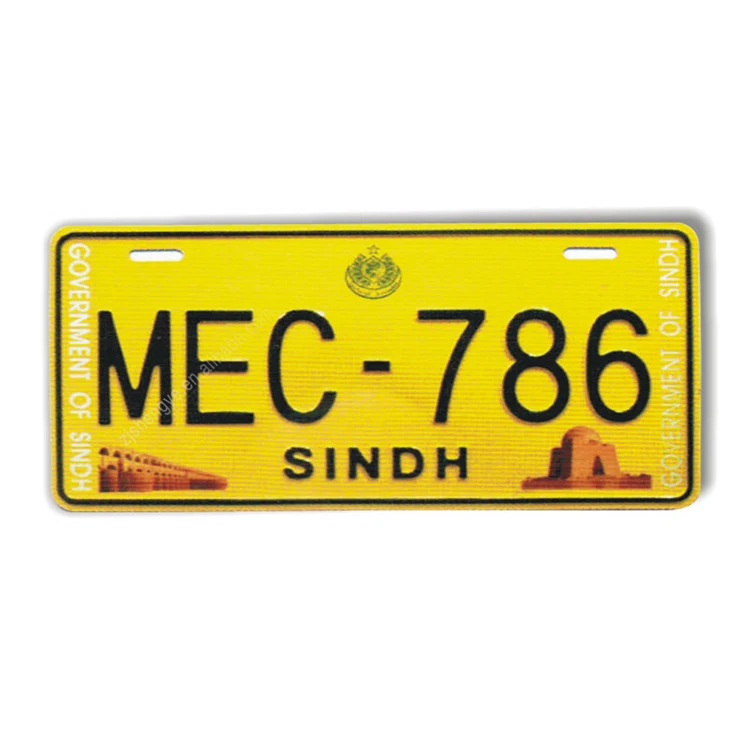Decorative custom aluminum american blank car number plates